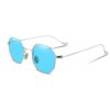 FEISEDY Hipster Small Polygon Sunglasses – Delicate metal frame for women and men, model B2254