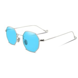 FEISEDY Hipster Small Polygon Sunglasses – Delicate metal frame for women and men, model B2254